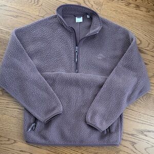 TNA Quarter-Zip Fleece Pullover - Mauve Taupe